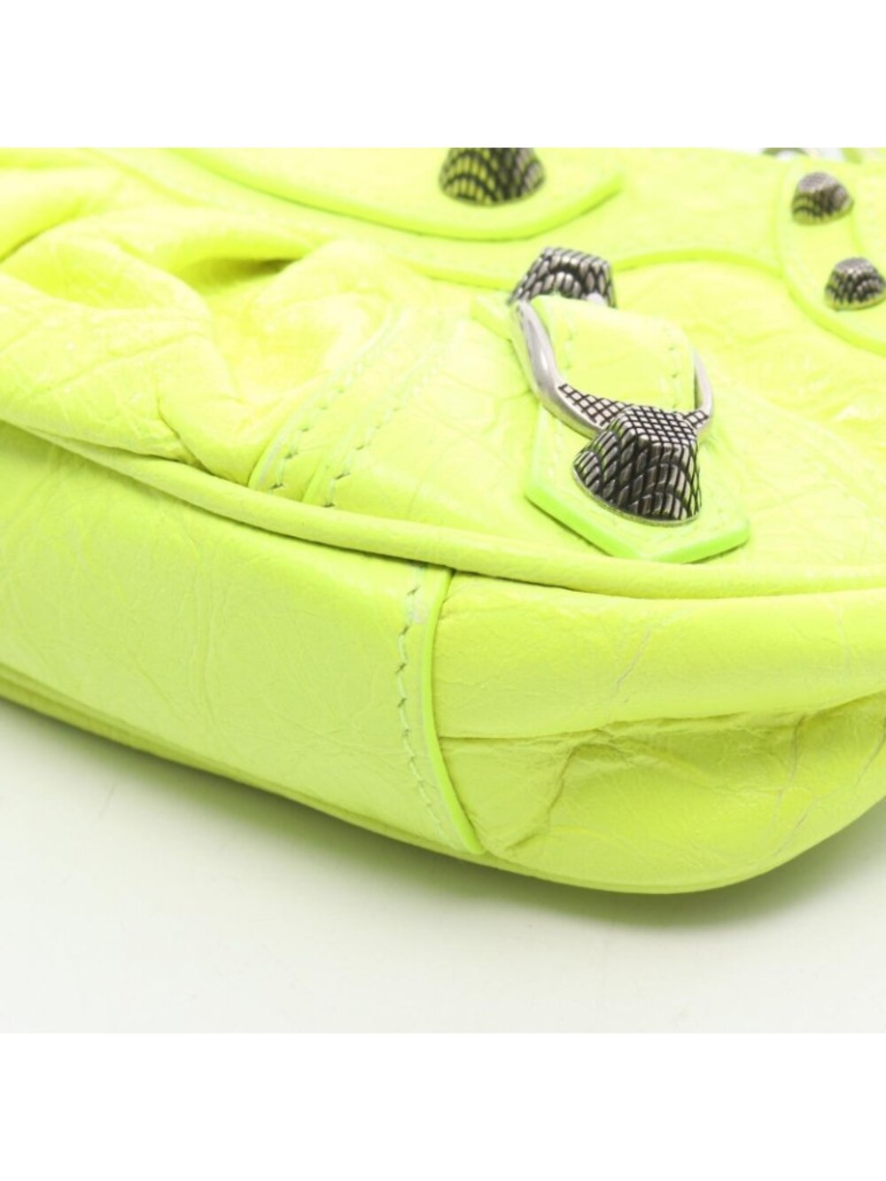 Balenciaga Handbag le Cagole Mini BB le Mini Neon Color 2-Way Yellow Leather - Picture 6 of 7